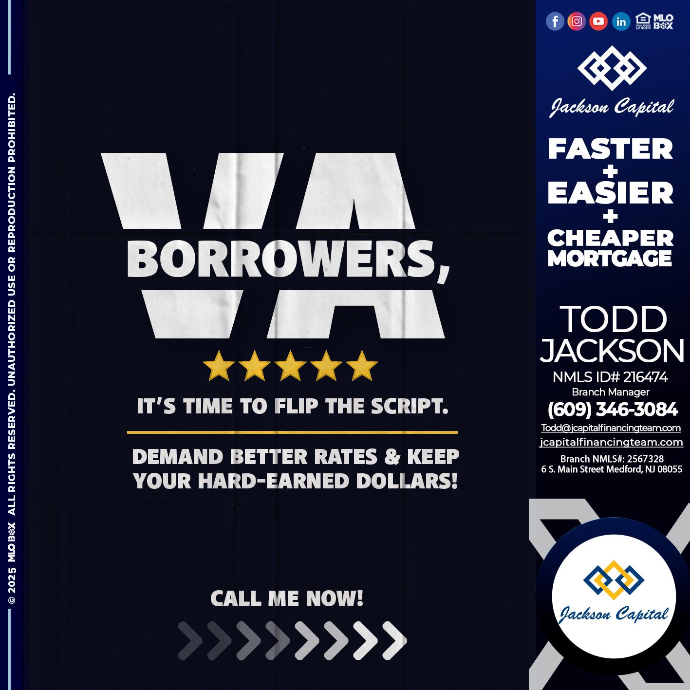 VA BORROWERS - Todd Jackson -Branch Manager