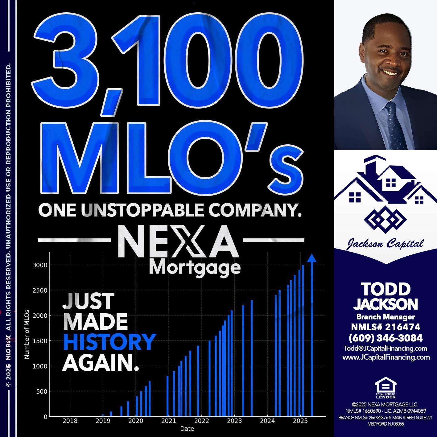 3,100 MLO´s - Jackson Capital -Branch Manager