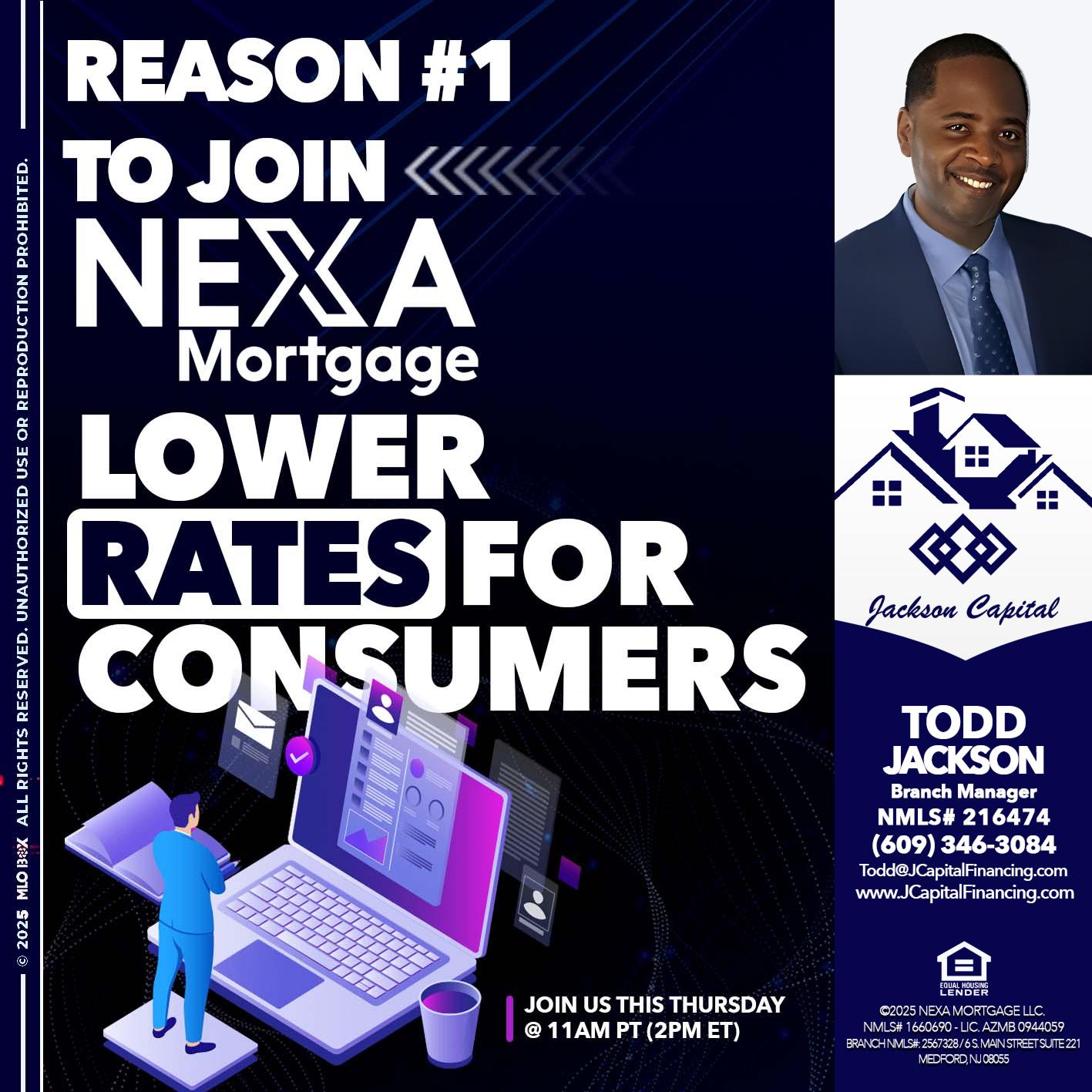 REASON 1 - Jackson Capital -Branch Manager