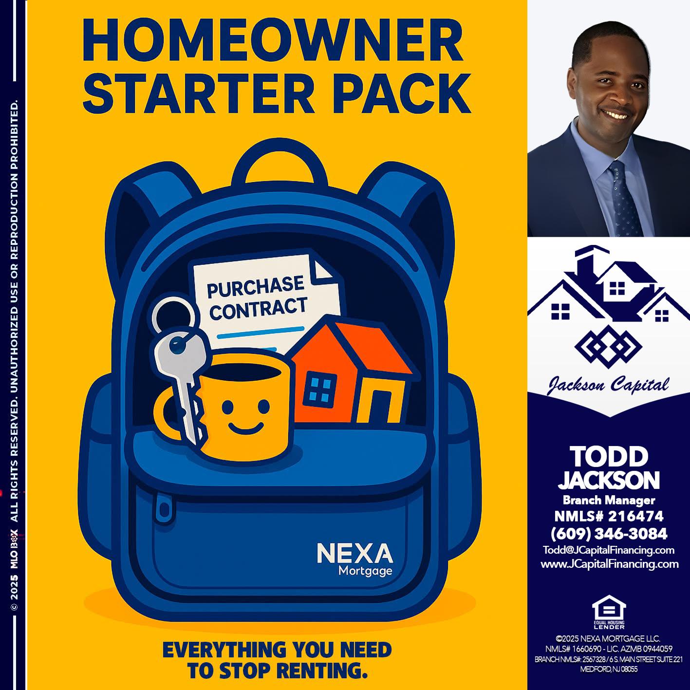 NEED A HOMEOWNER PACK.. - Jackson Capital -Branch Manager