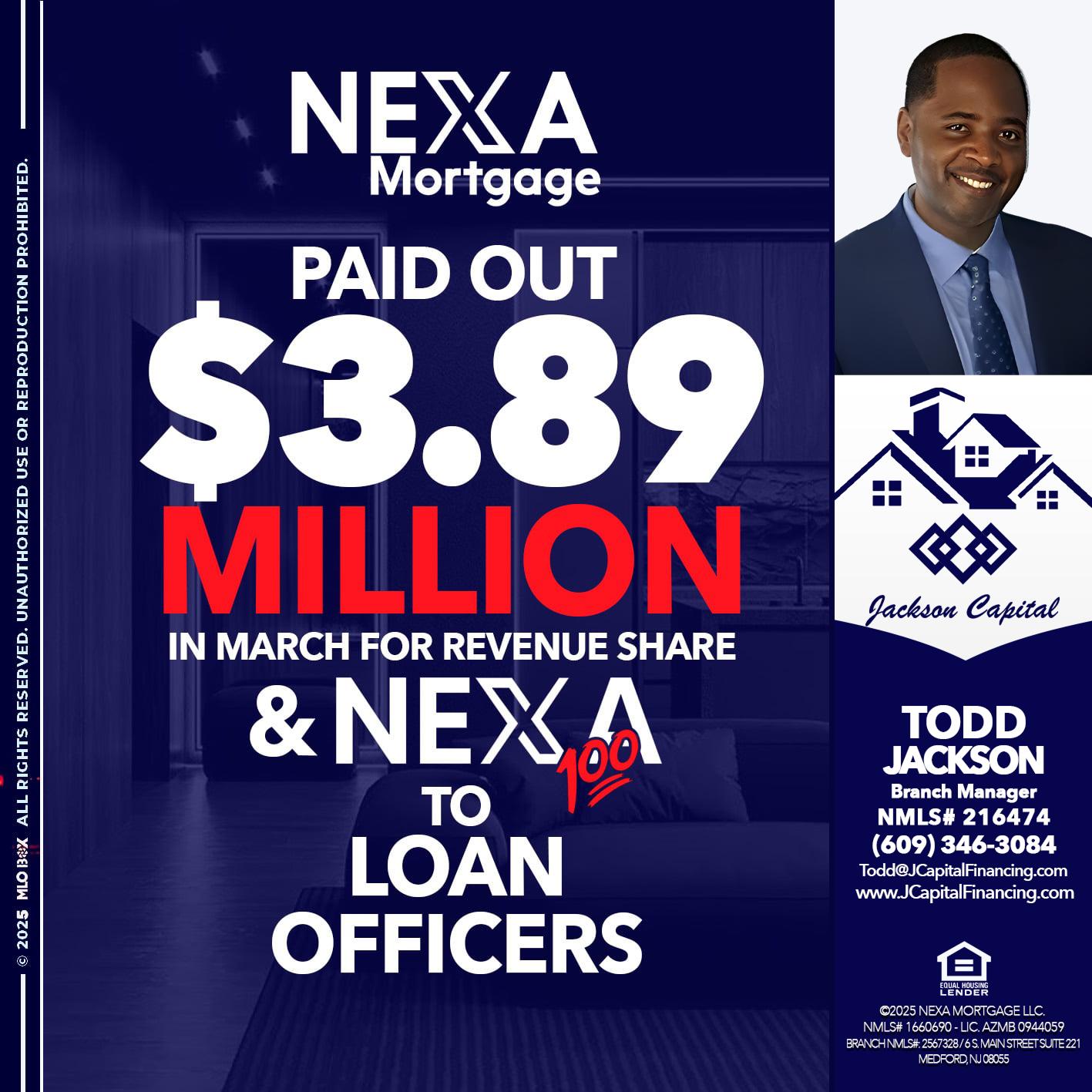 NEXA PAID OUT - Jackson Capital -Branch Manager