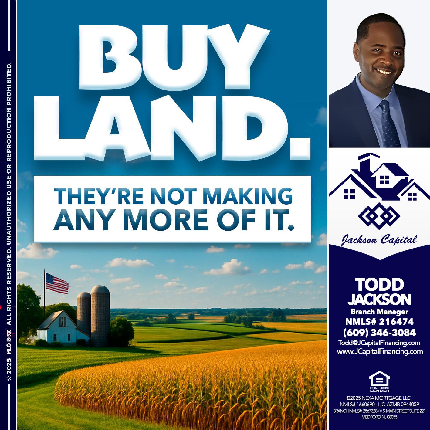 BUY LAND - Jackson Capital -Branch Manager