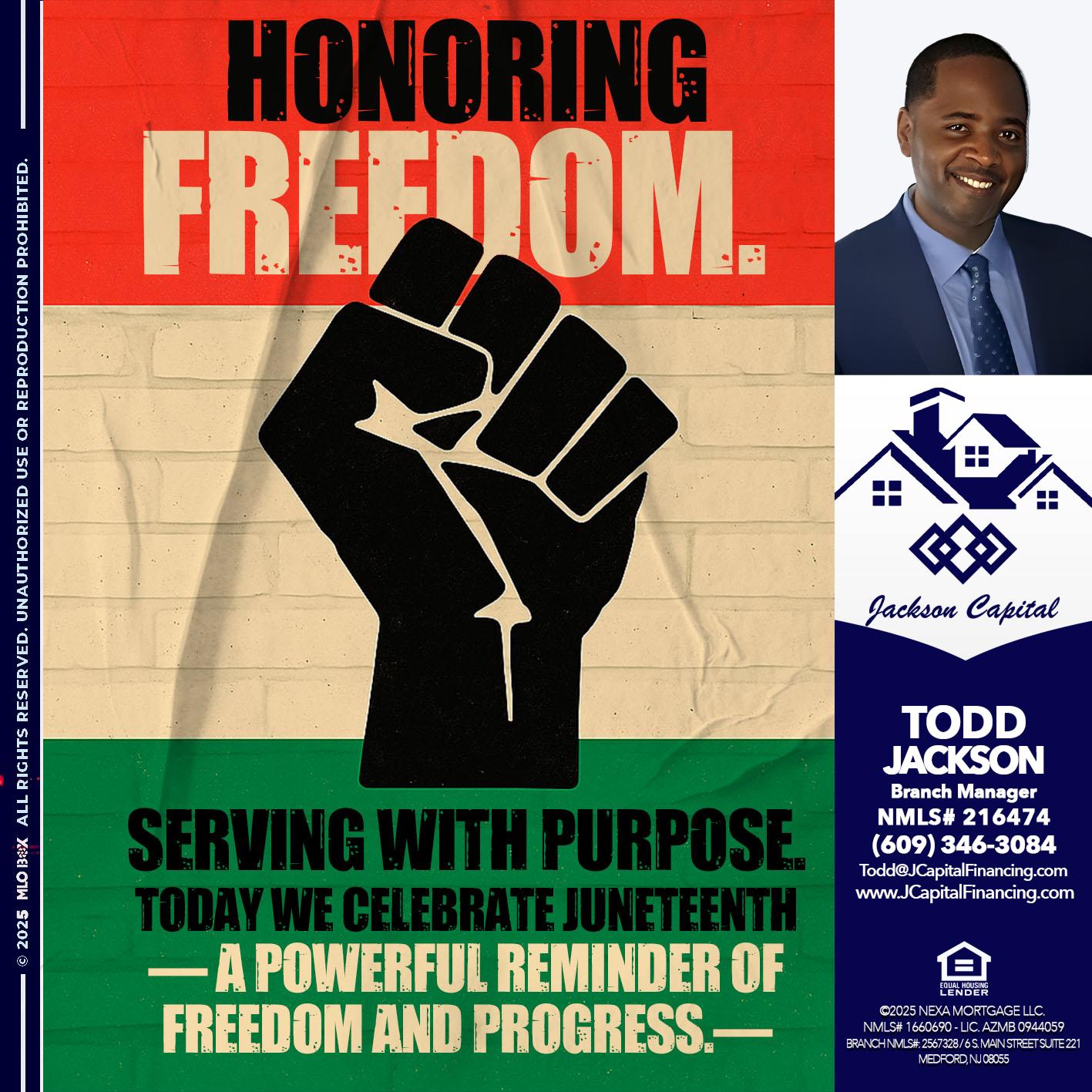 HONORING FREEDOM - Jackson Capital -Branch Manager