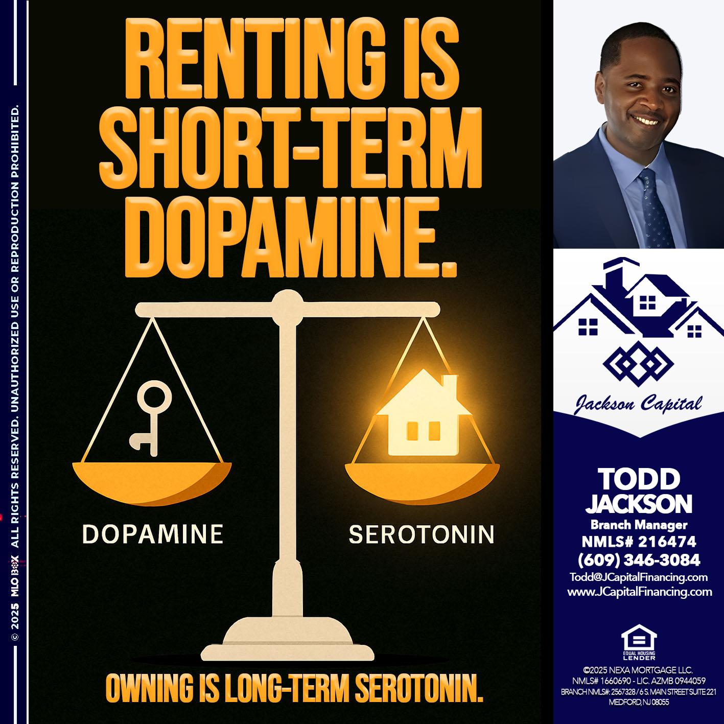 RENTING IS SHORT TERM - Jackson Capital -Branch Manager