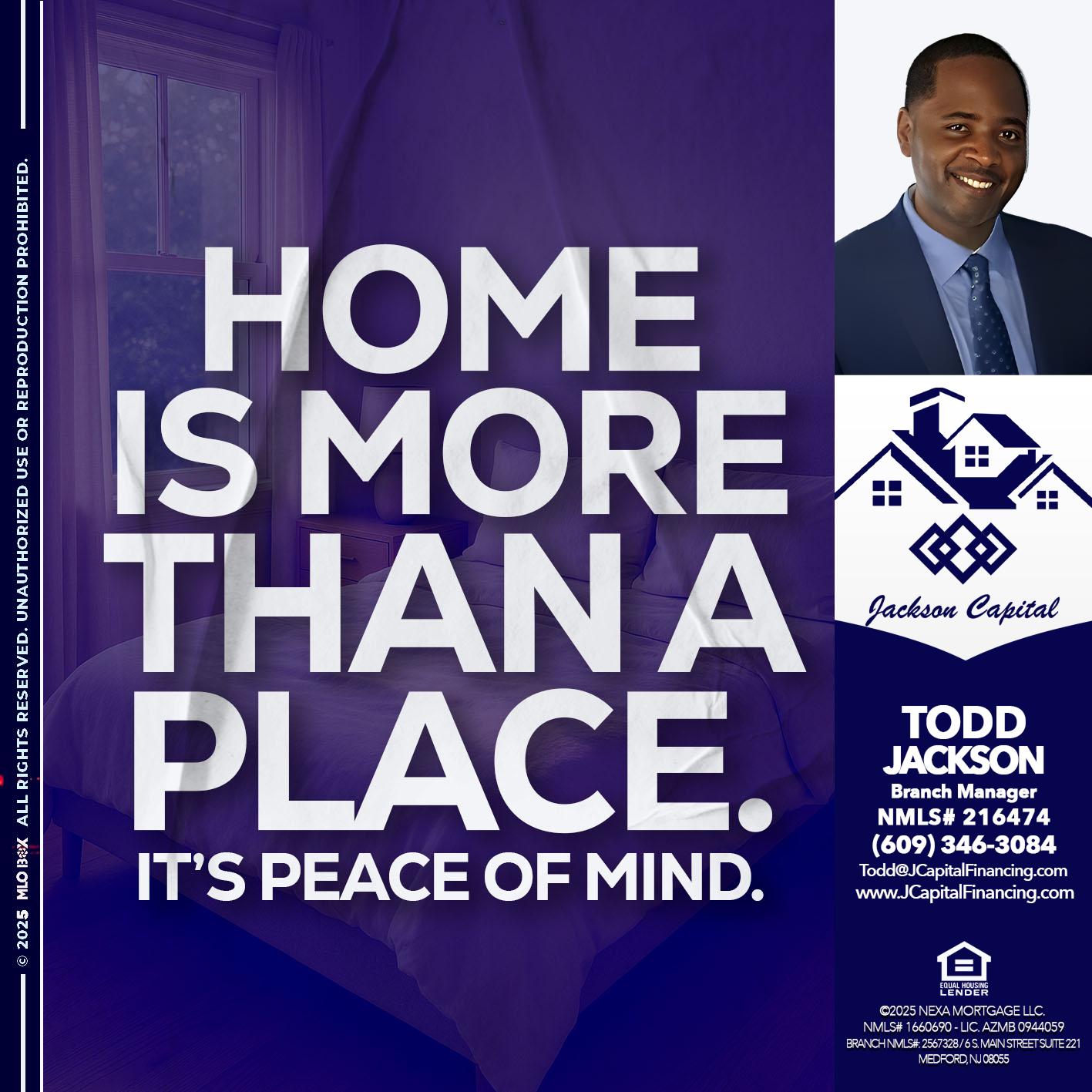 HOME IS MORE - Jackson Capital -Branch Manager