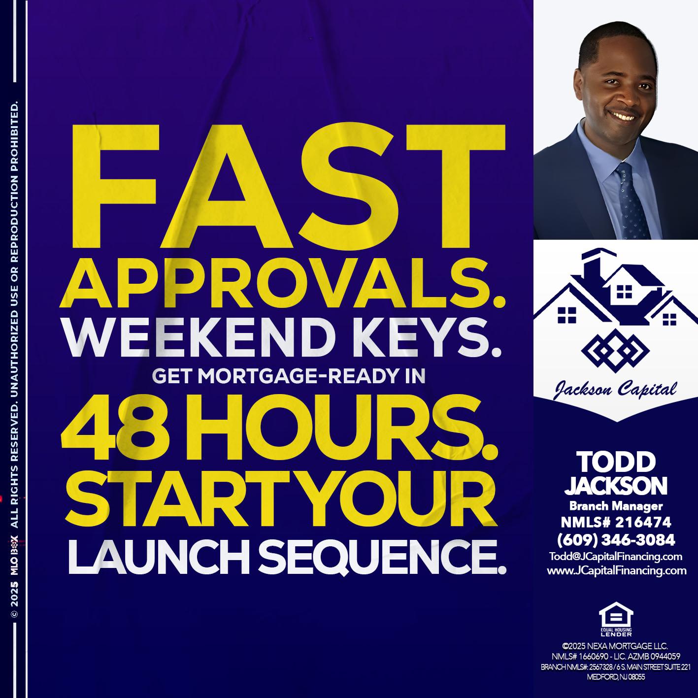 FAST APPROVALS - Jackson Capital -Branch Manager