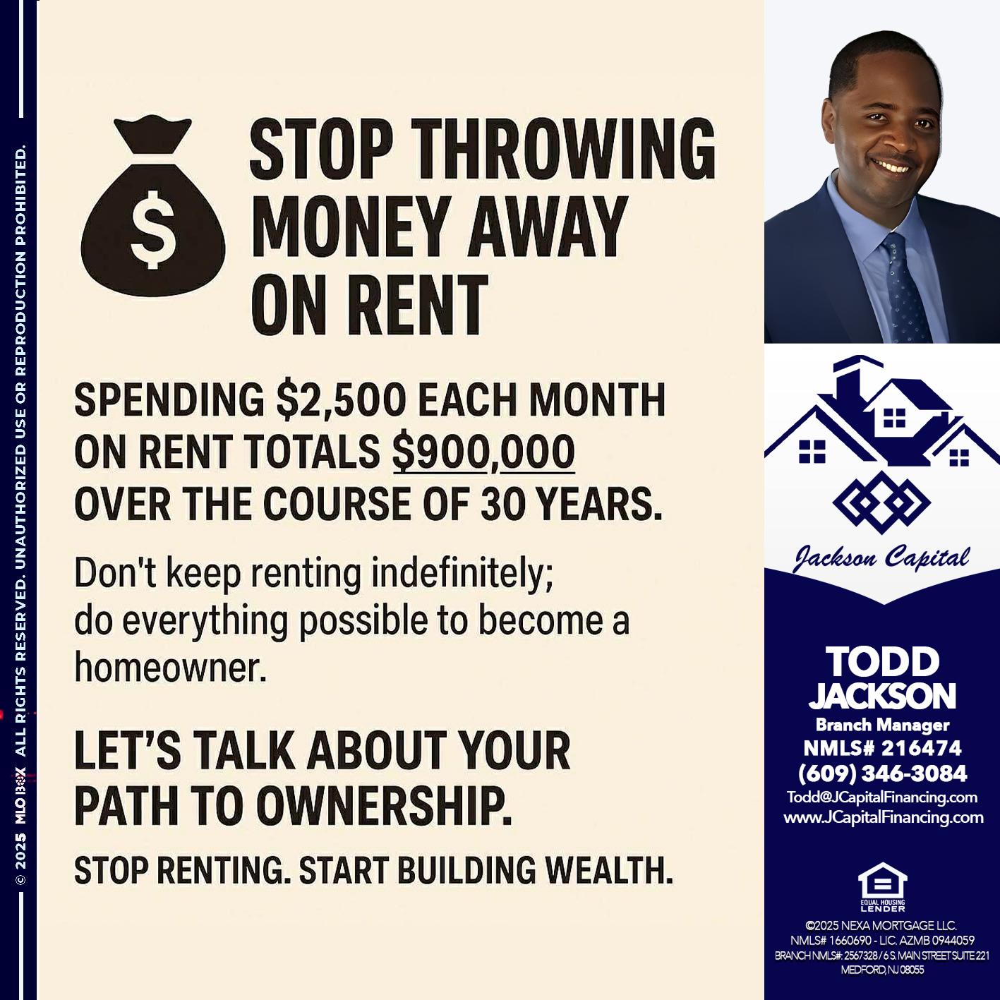 STOP THROWING - Jackson Capital -Branch Manager