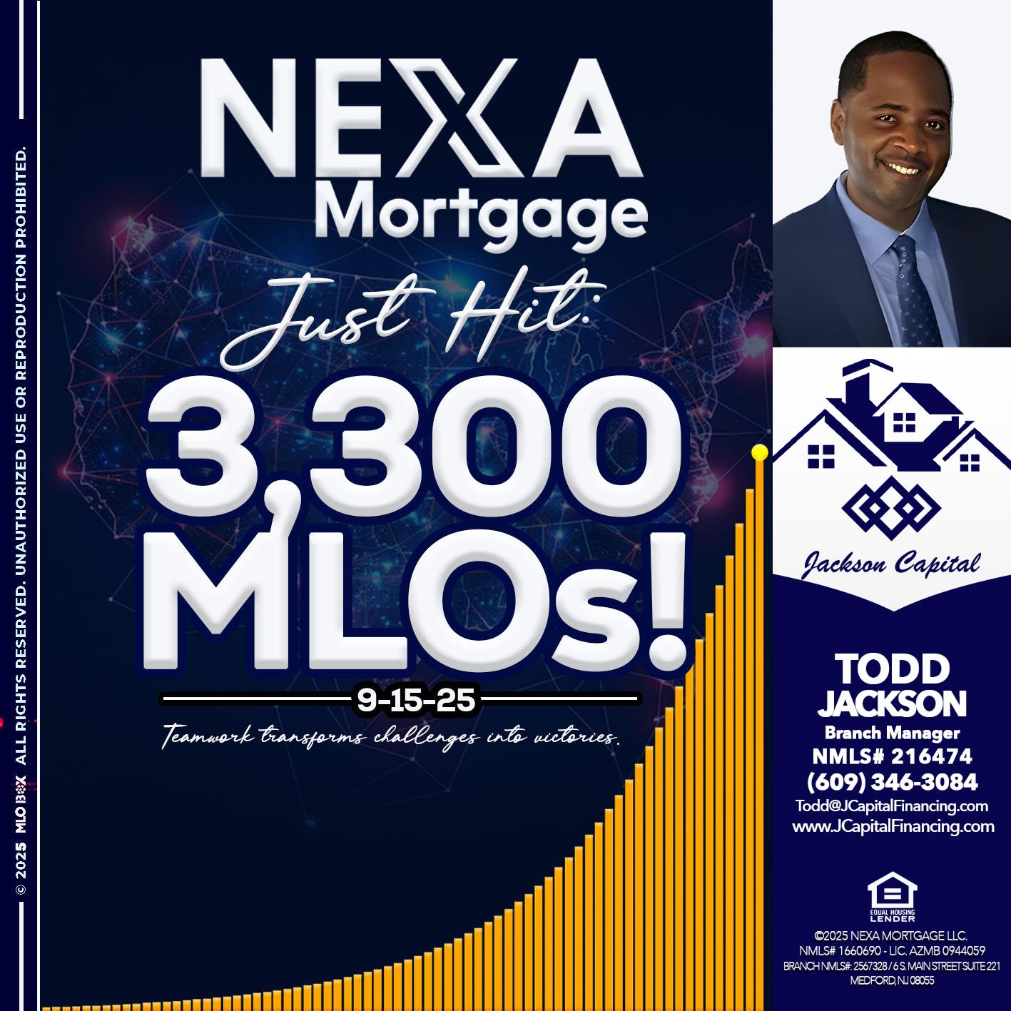 NEXA JUST HIT 3300 MLOS - Jackson Capital -Branch Manager