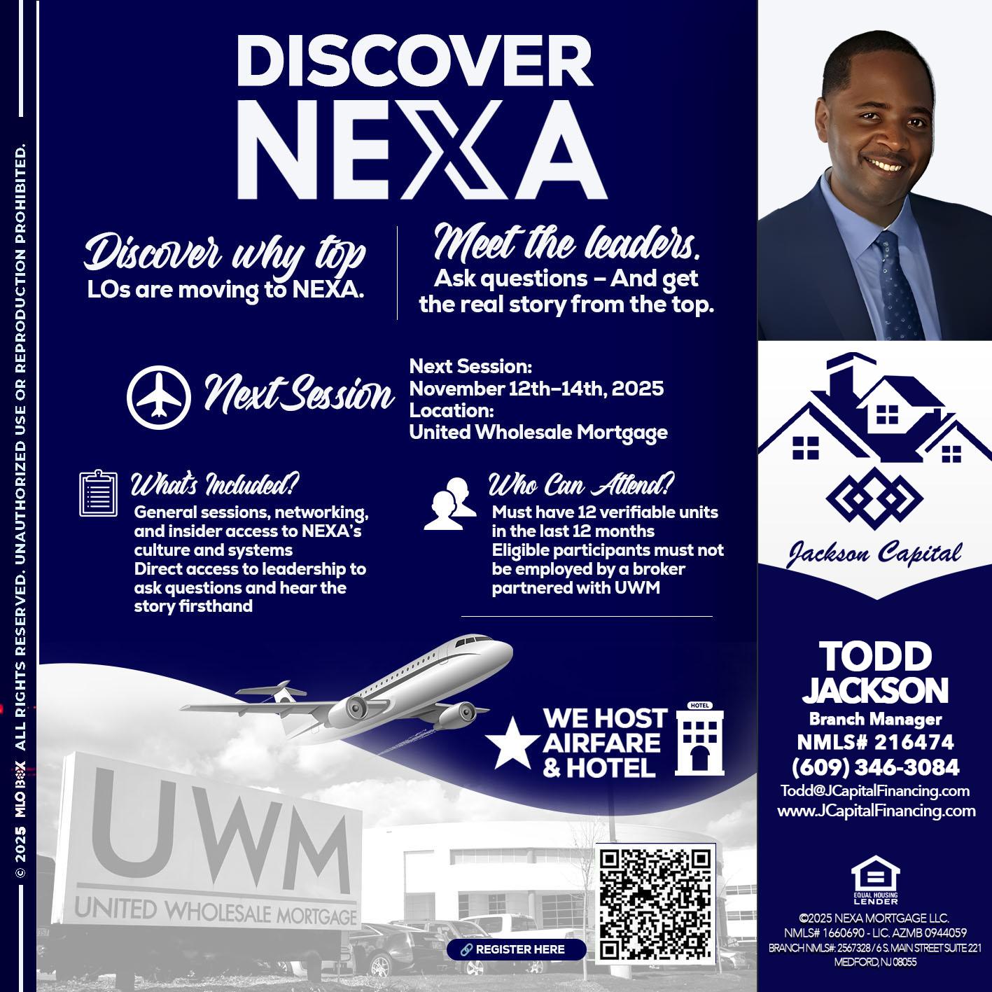 DISCOVER NEXA - Jackson Capital -Branch Manager