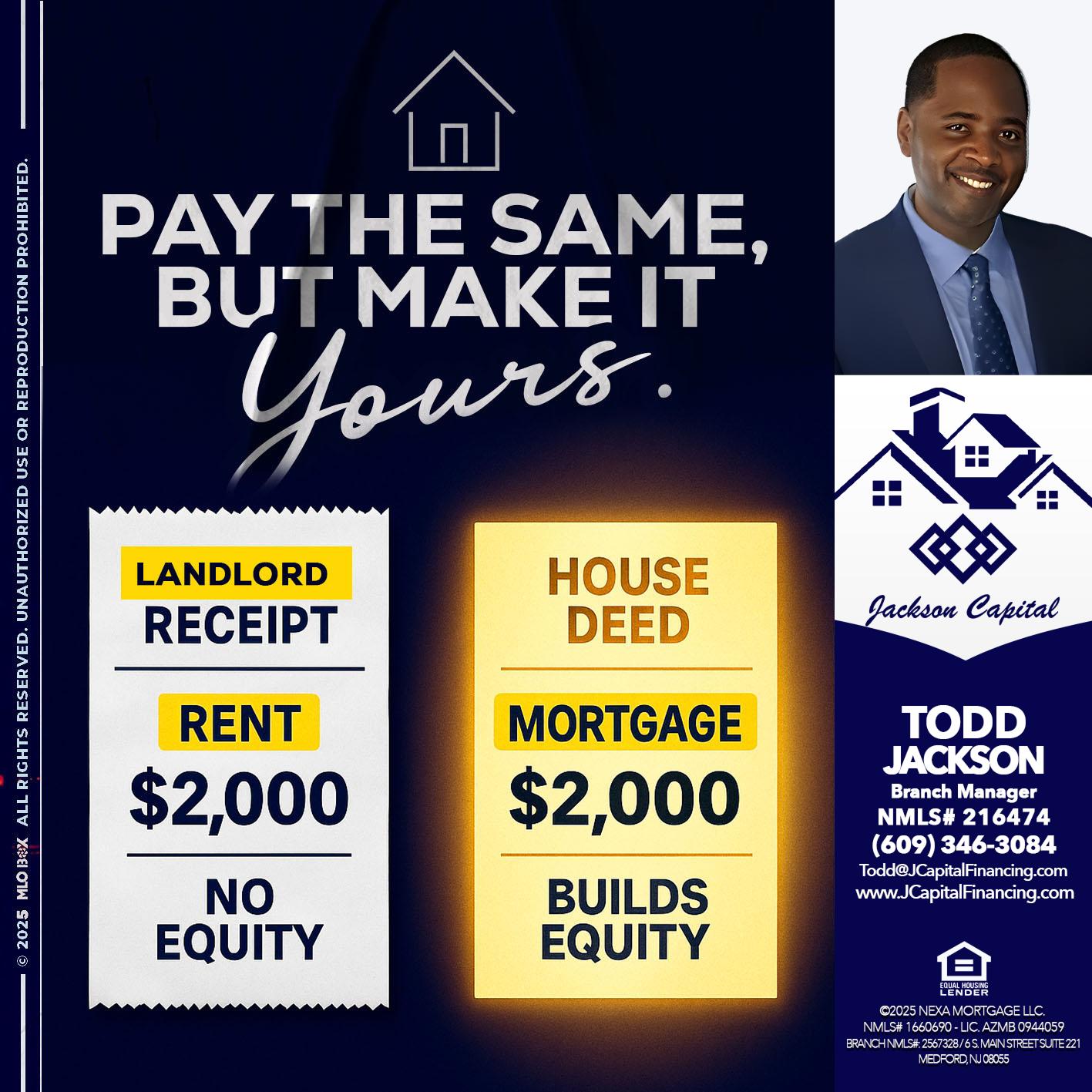 pay the same - Jackson Capital -Branch Manager