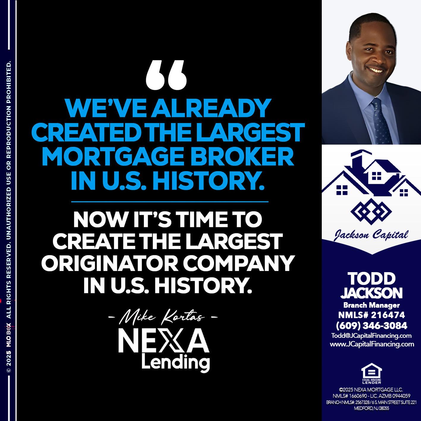 weve already - Jackson Capital -Branch Manager