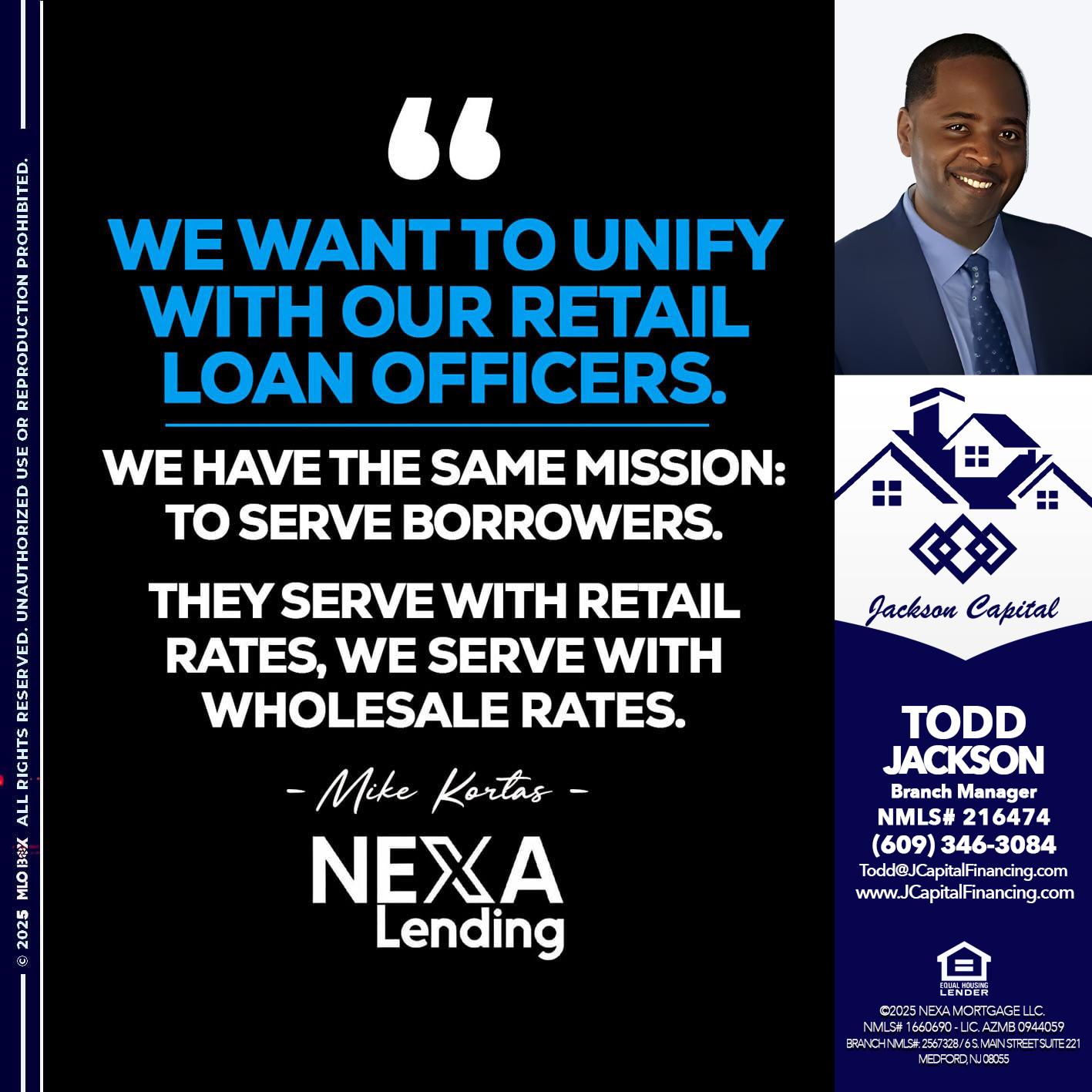 WE WANT - Jackson Capital -Branch Manager