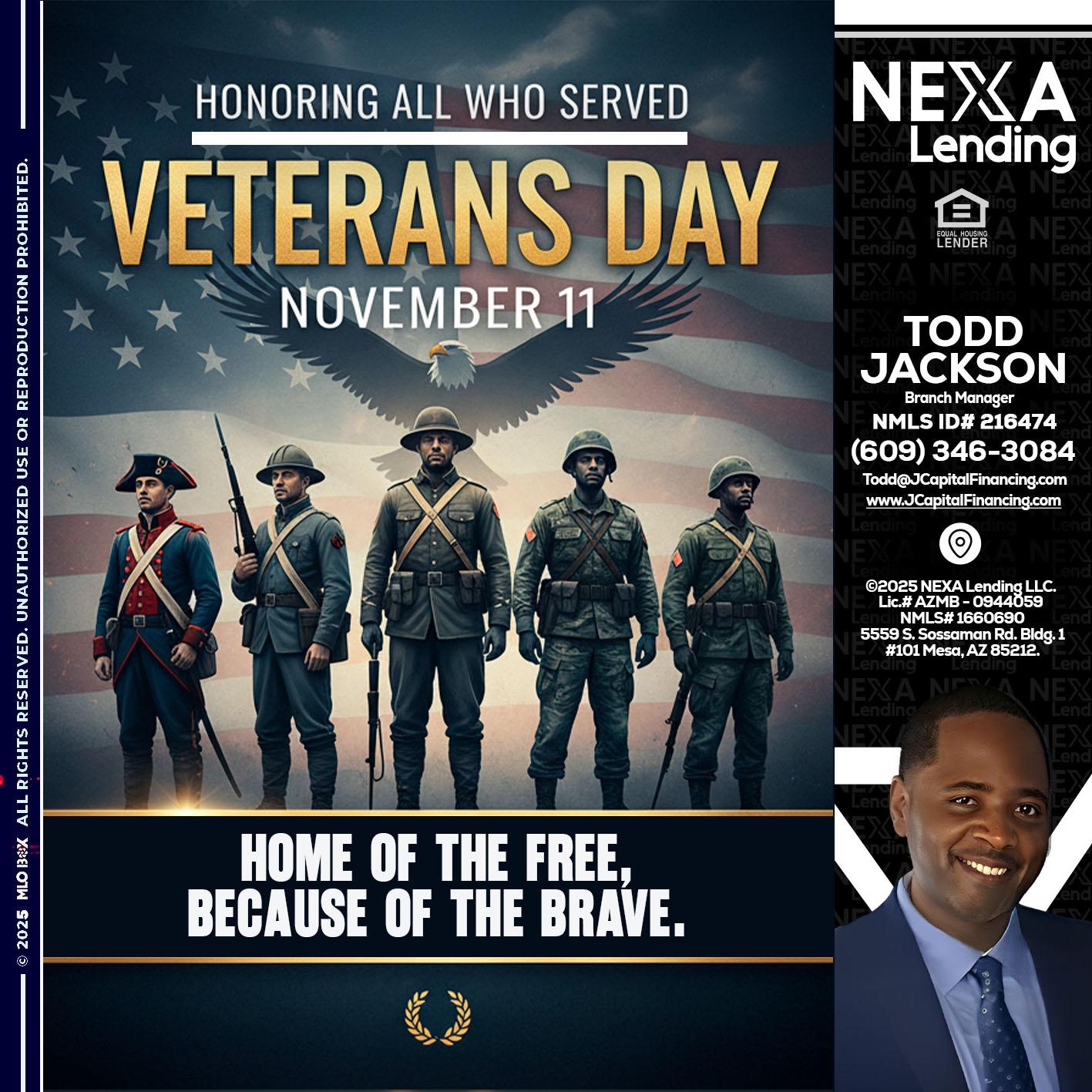 Veterans Day - Jackson Capital -Branch Manager