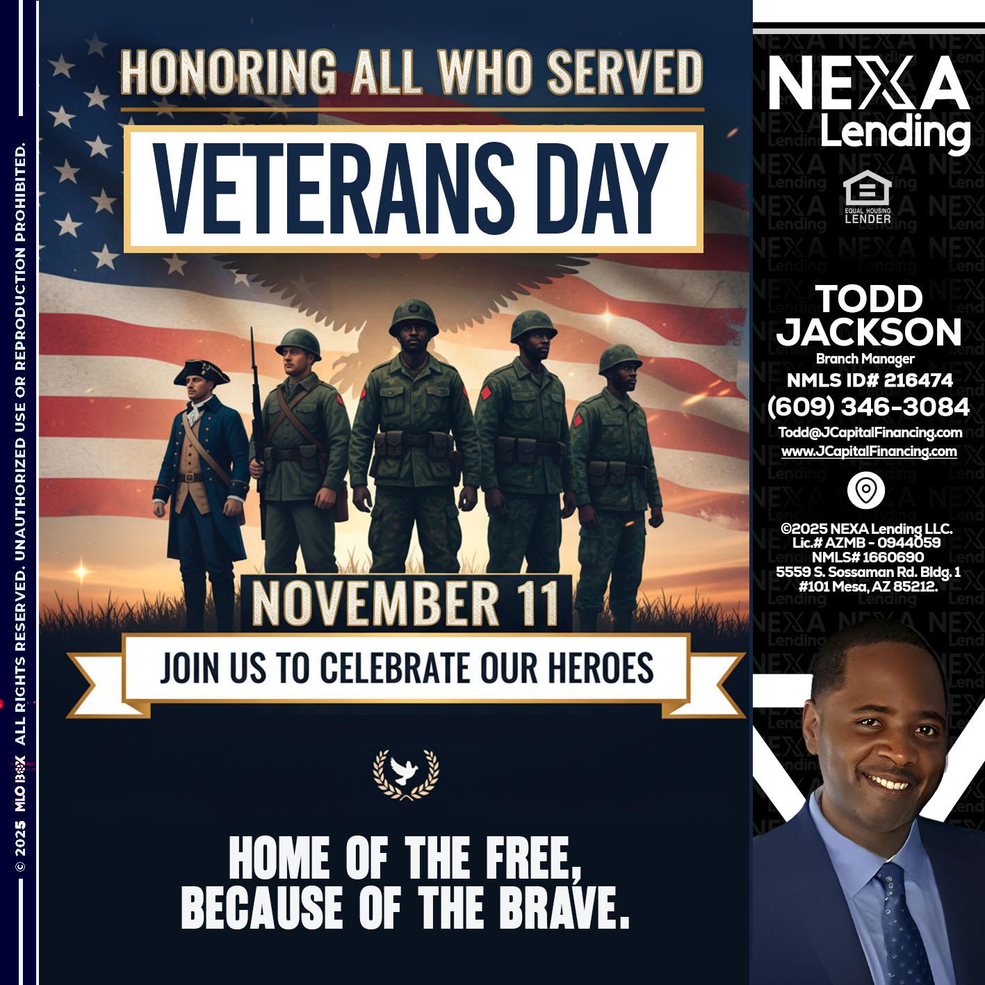 VETERANS DAY - Jackson Capital -Branch Manager