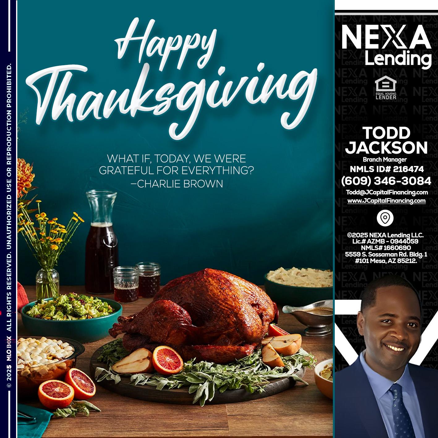 happy Thanksgiving - Jackson Capital -Branch Manager