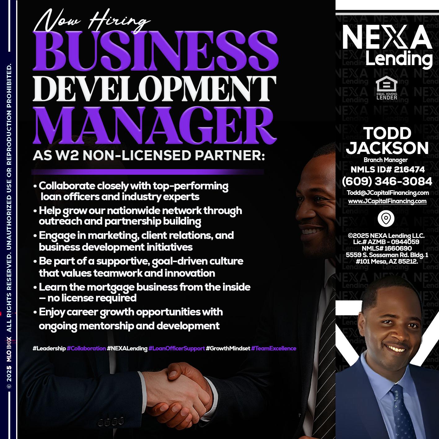 NOW HIRING - Jackson Capital -Branch Manager