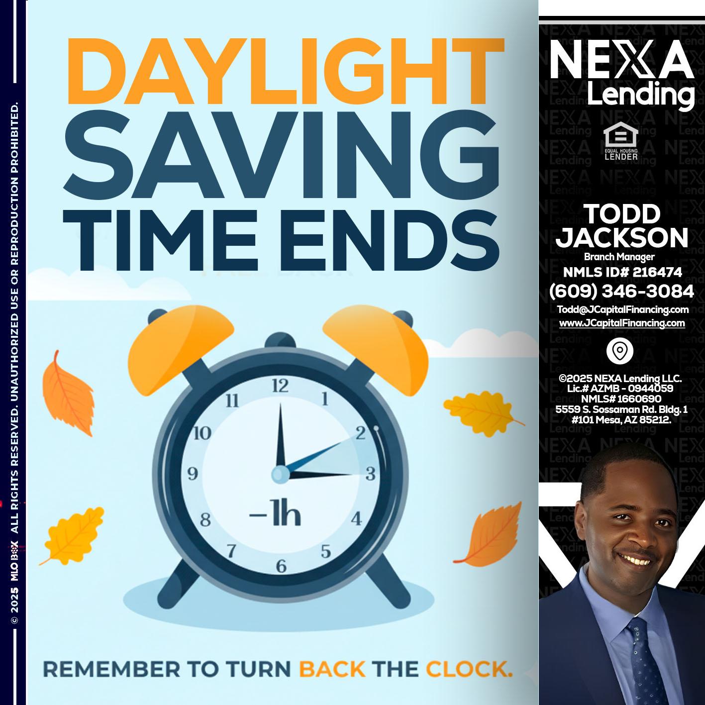 daylight saving - Jackson Capital -Branch Manager