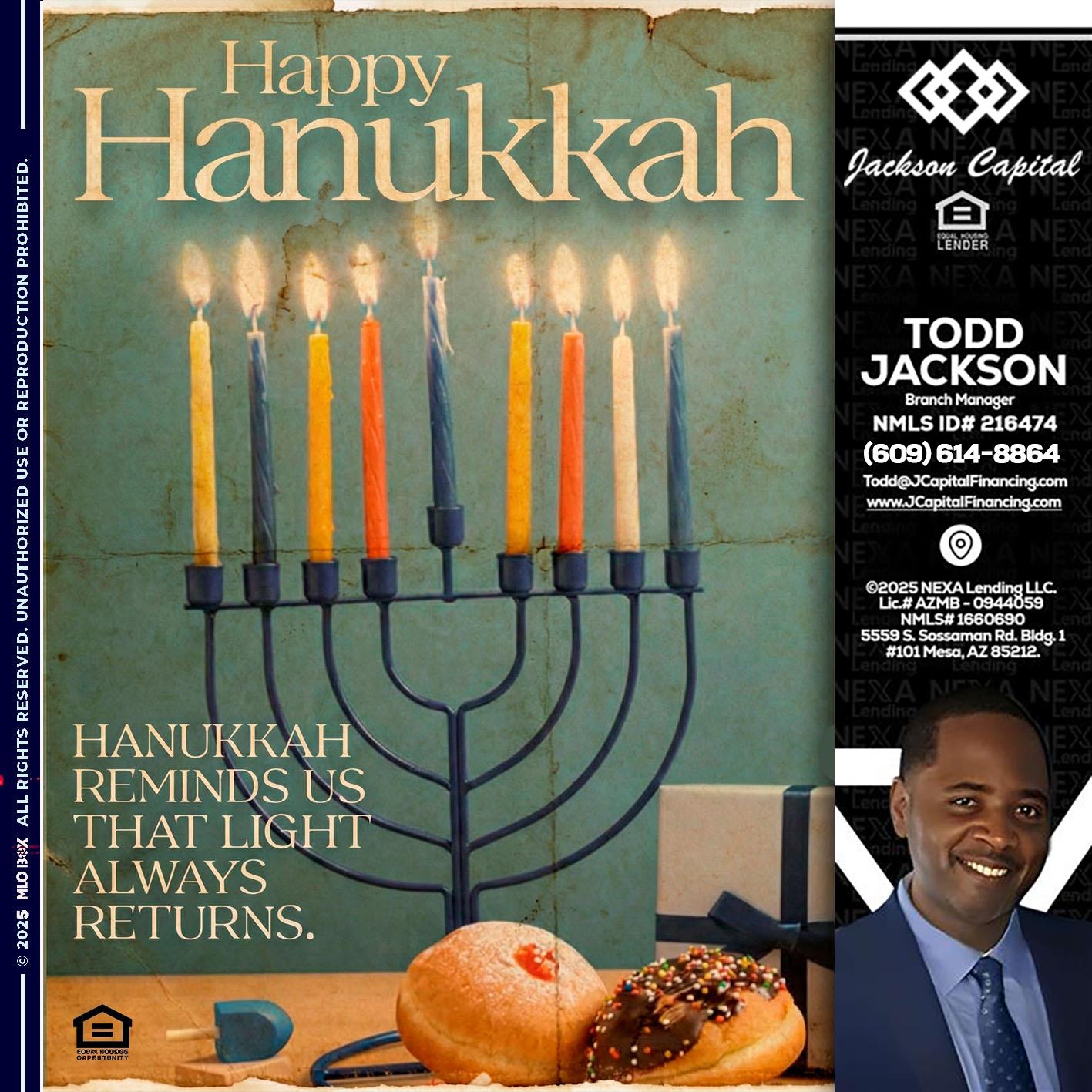 HAPPY HANUKKAH - Jackson Capital -Branch Manager