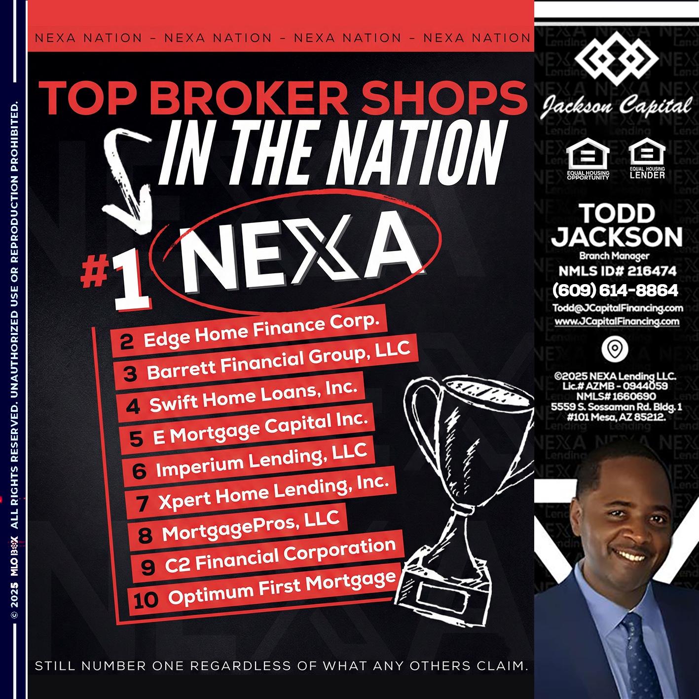 top broker - Jackson Capital -Branch Manager