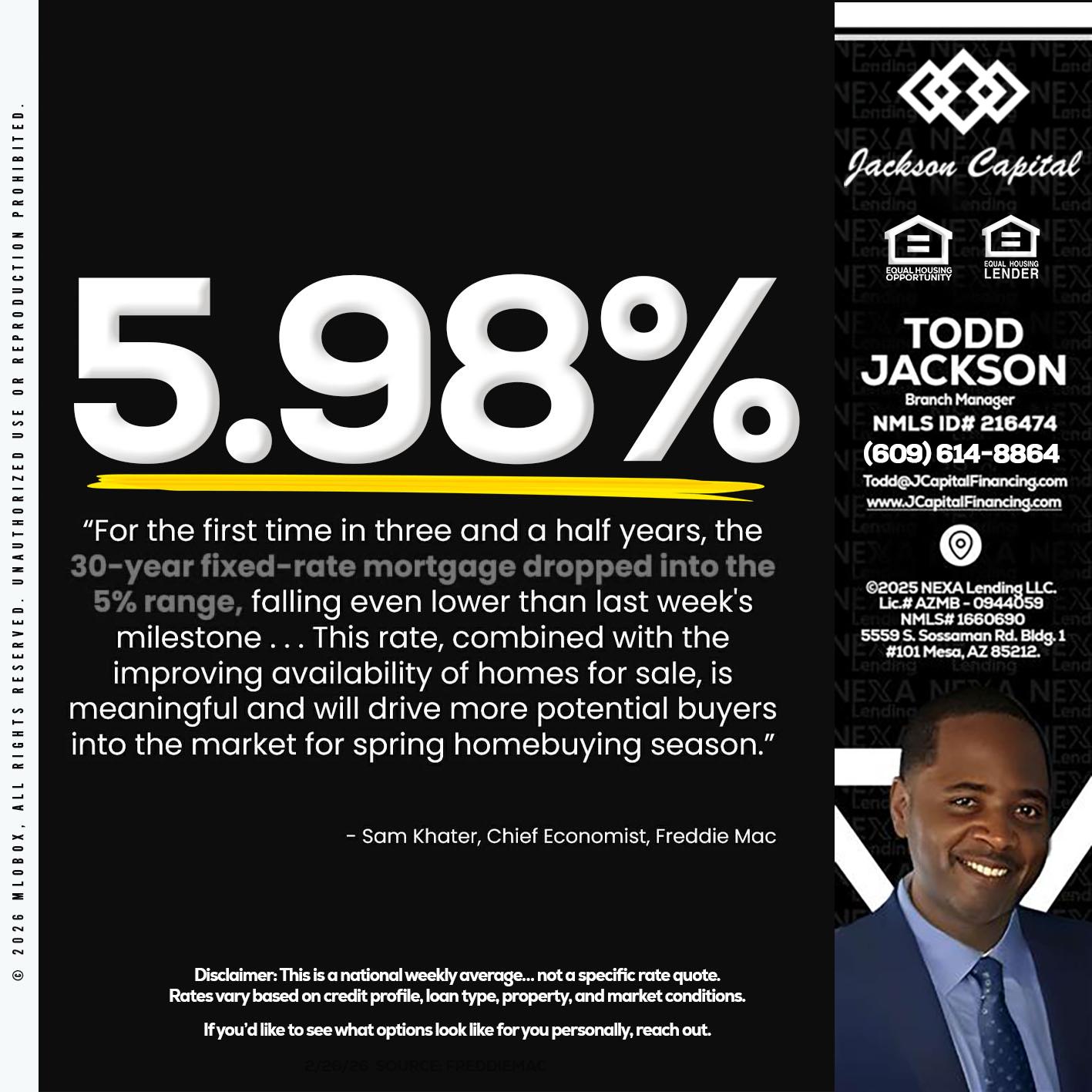 5.98% - Jackson Capital -Branch Manager