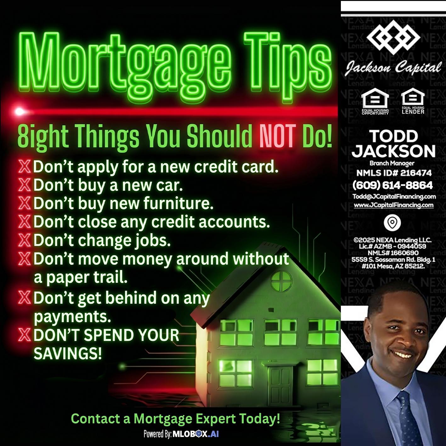 Mortgage Tips at your Door - Jackson Capital -Branch Manager