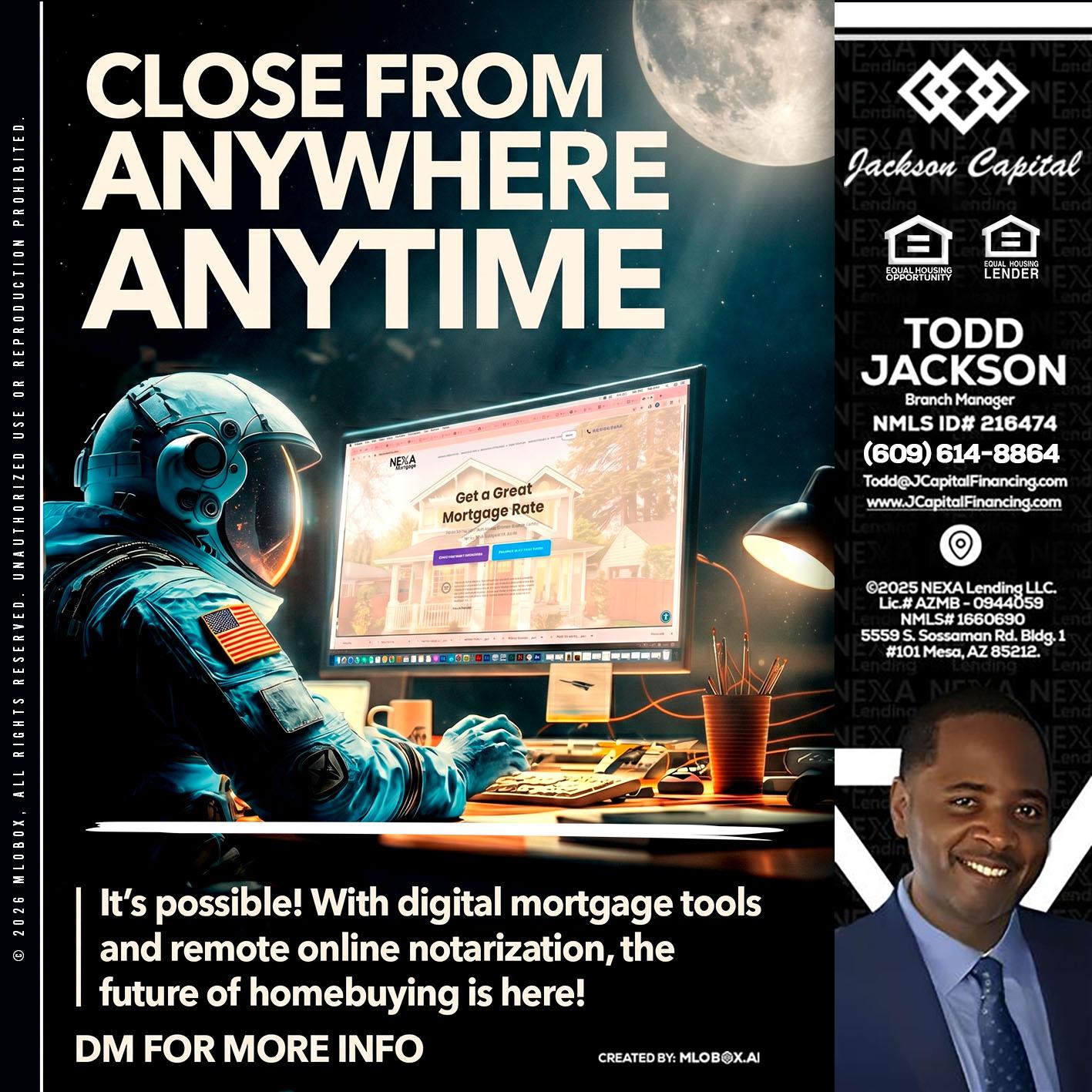 CLOSE FROM - Jackson Capital -Branch Manager