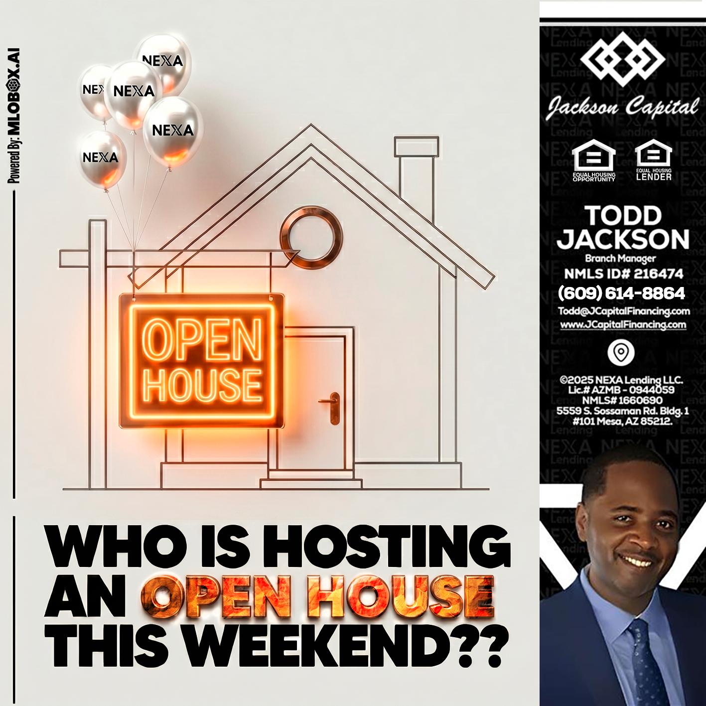 OPEN HOUSES - Jackson Capital -Branch Manager