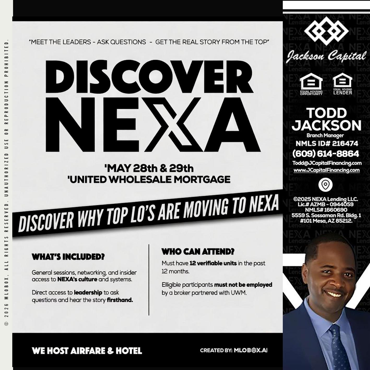 DISCOVER NEXA - Jackson Capital -Branch Manager