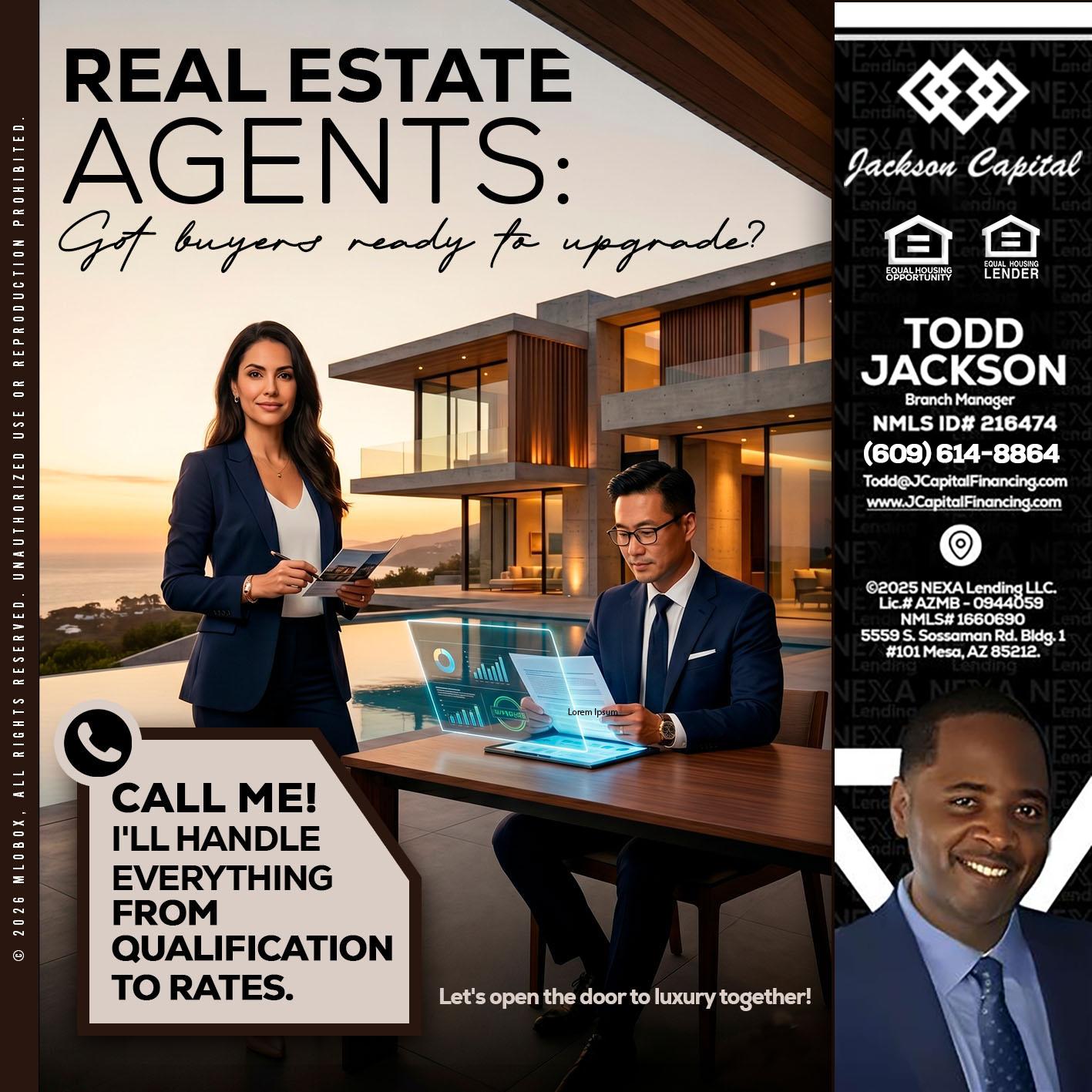REAL ESTATE AGENTS - Jackson Capital -Branch Manager