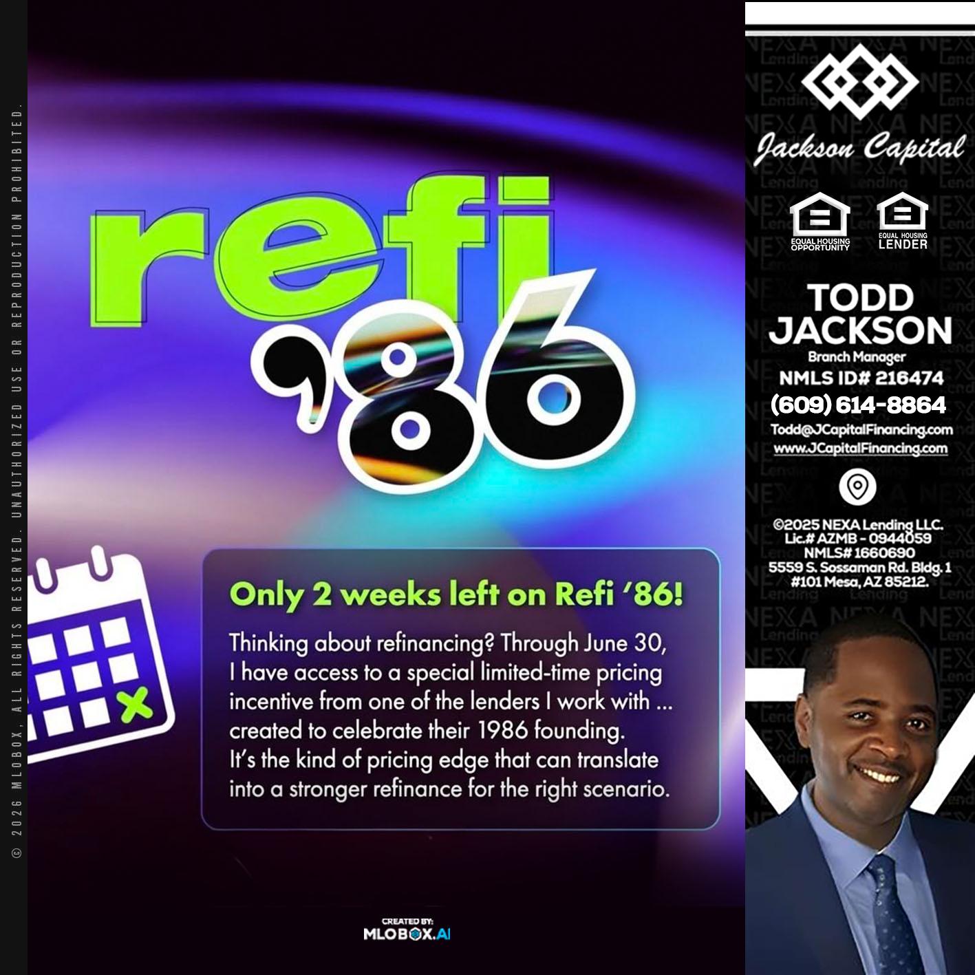 REFI 86 - Jackson Capital -Branch Manager