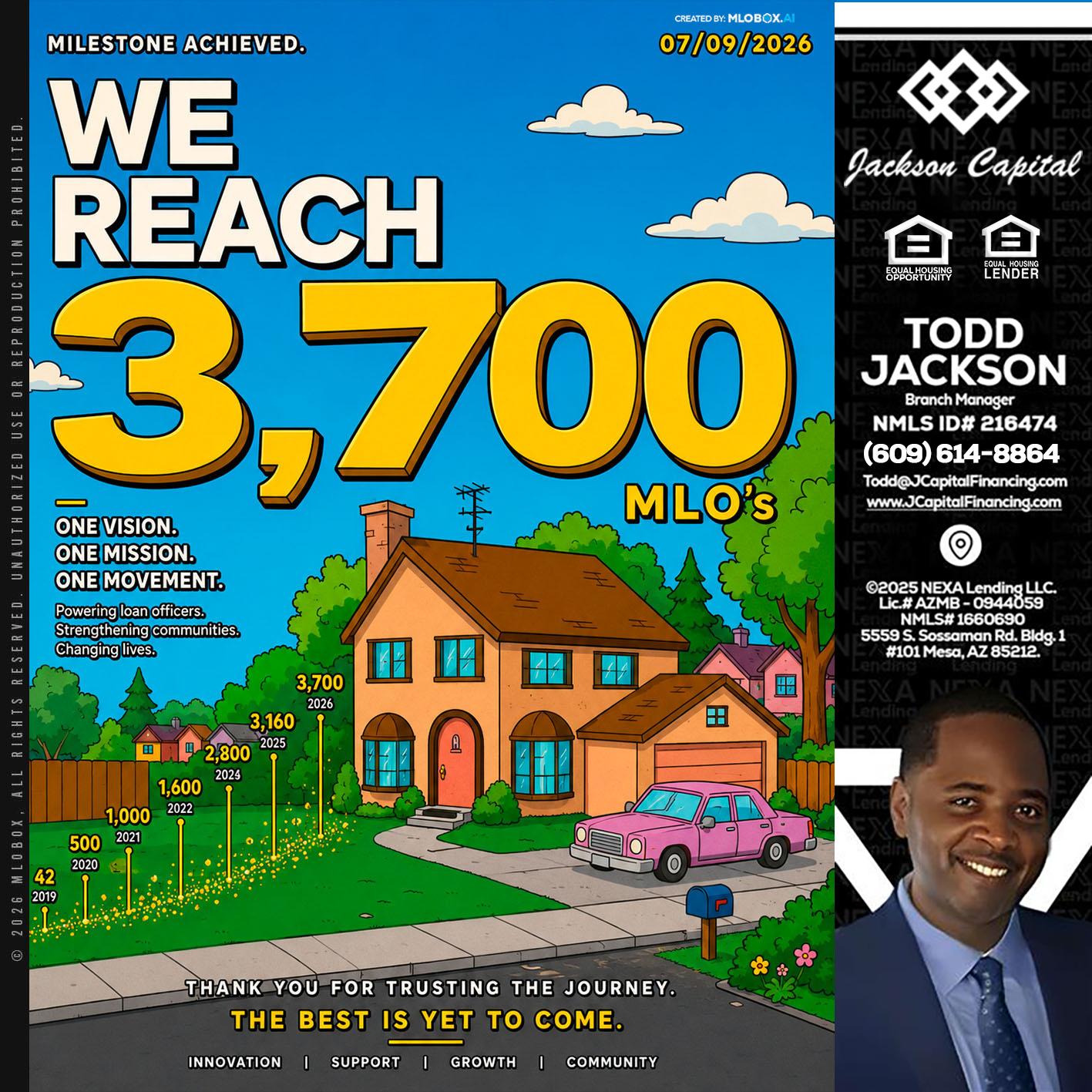 3,700 MLO's - Jackson Capital -Branch Manager