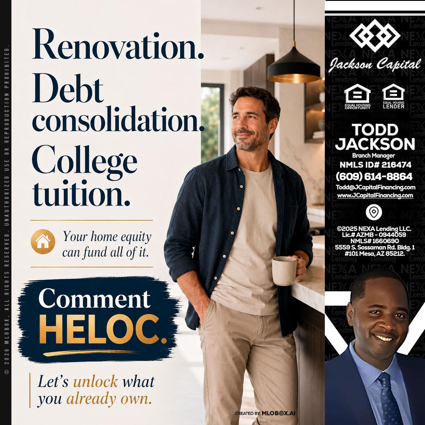 RENOVATION DEBT - Jackson Capital -Branch Manager