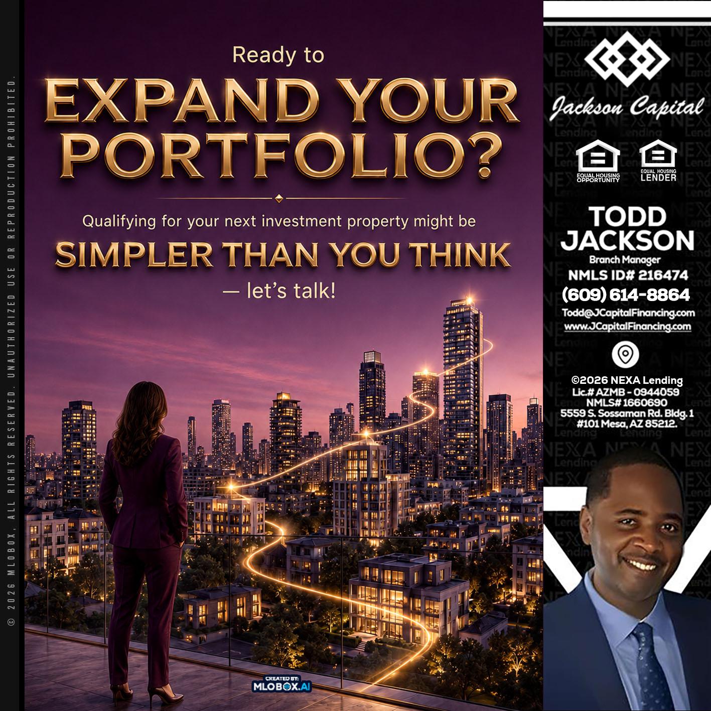 EXPAND YOUR PORTFOLIO - Jackson Capital -Branch Manager