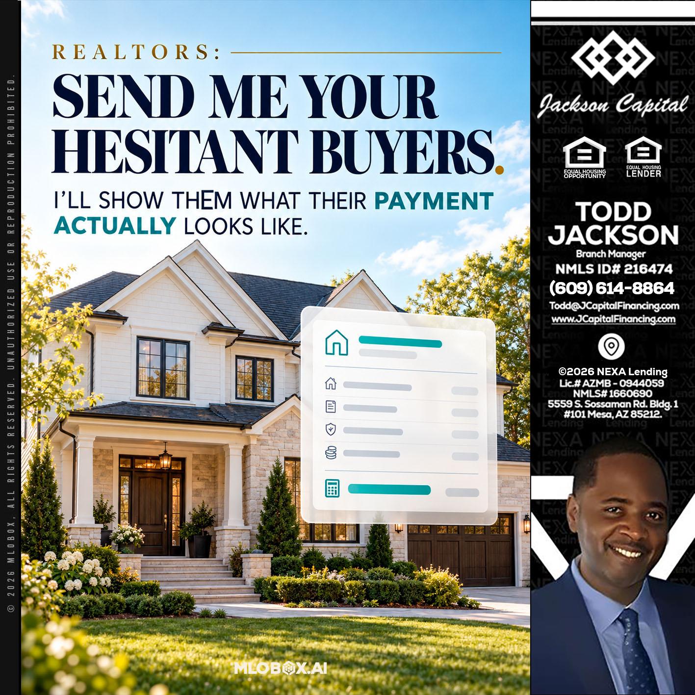 SEND ME YOUR - Jackson Capital -Branch Manager