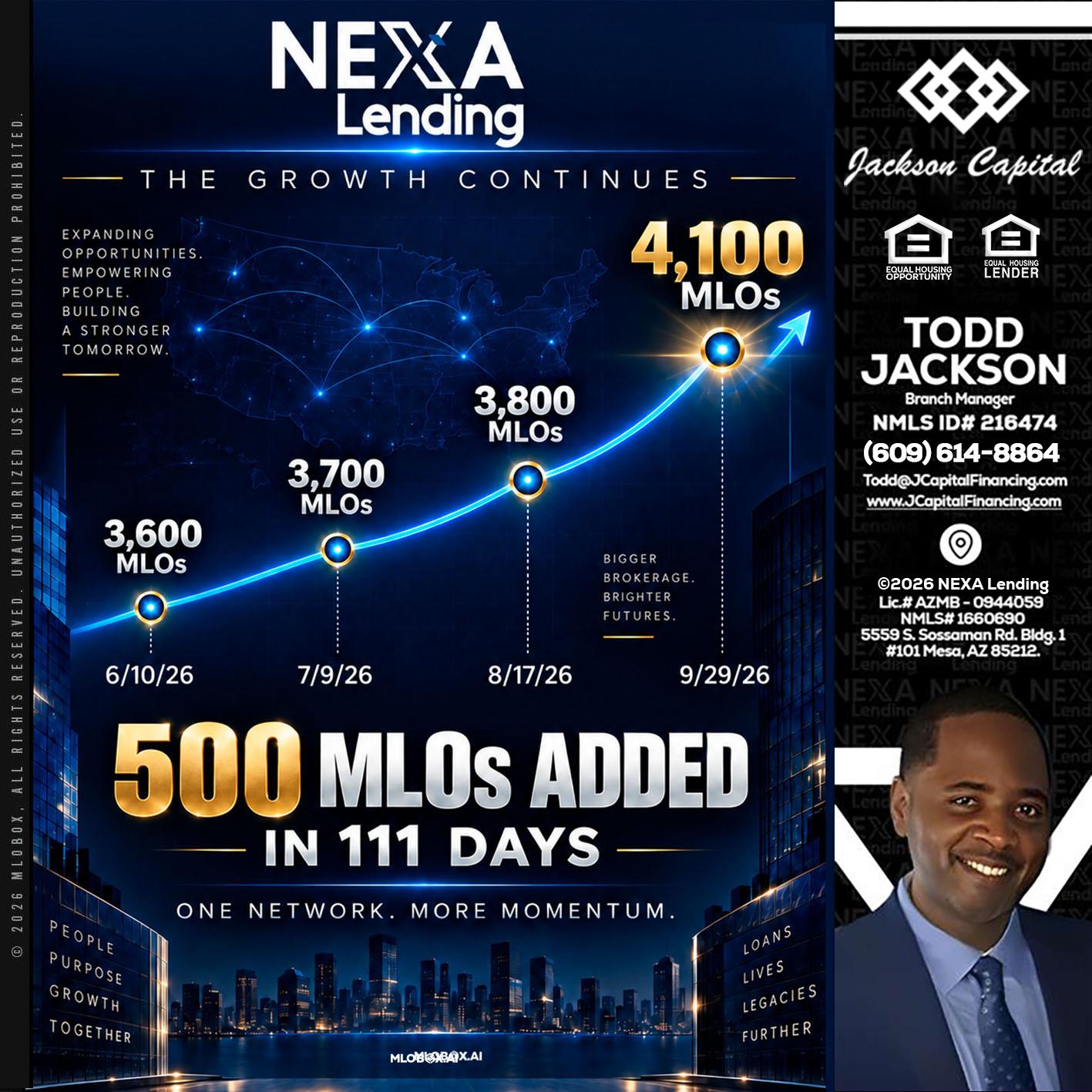 4,100 MLOs - Jackson Capital -Branch Manager