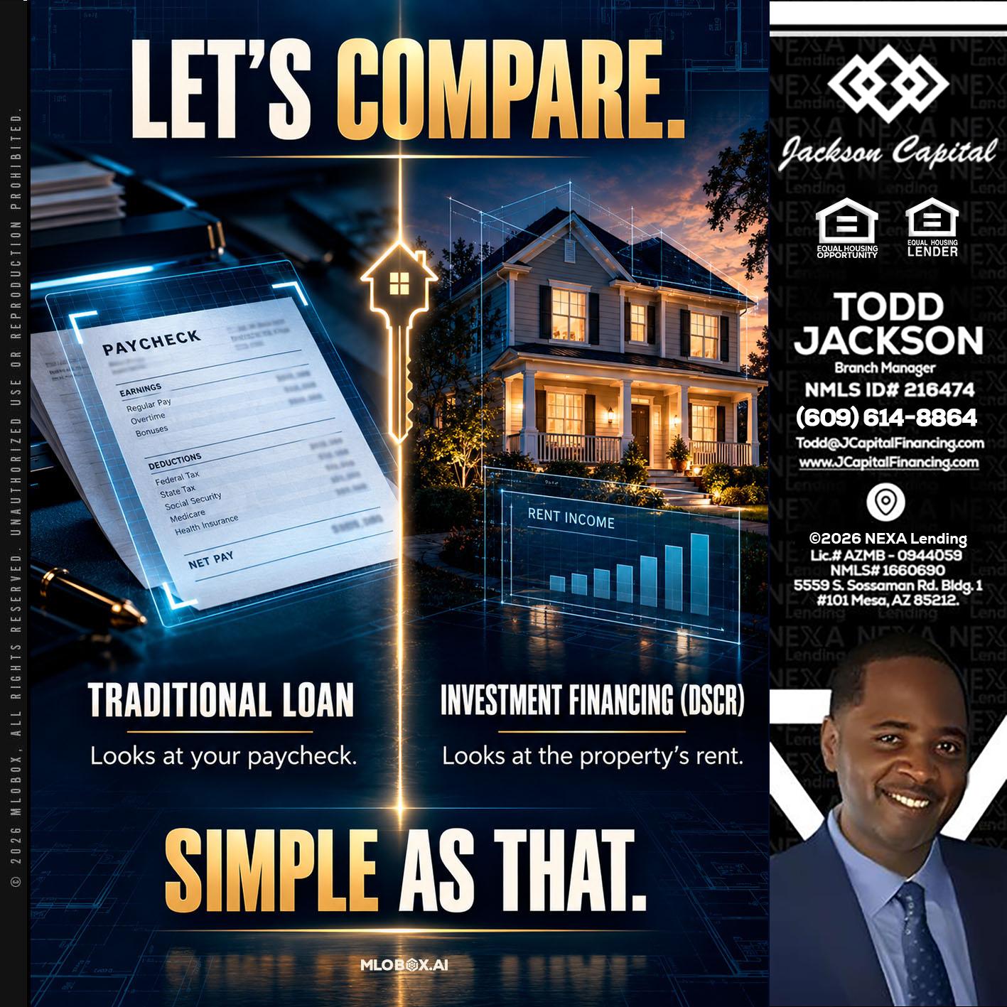 lets compare - Jackson Capital -Branch Manager