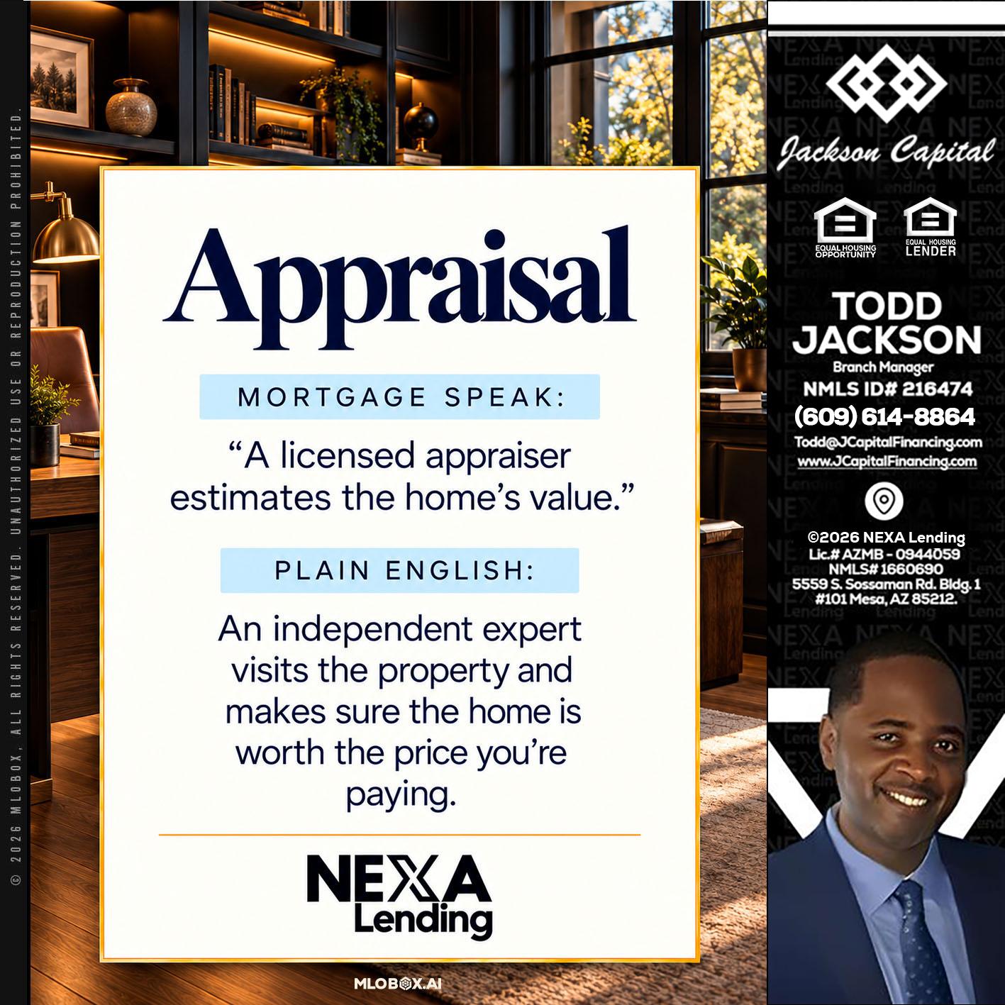 appraisal - Jackson Capital -Branch Manager