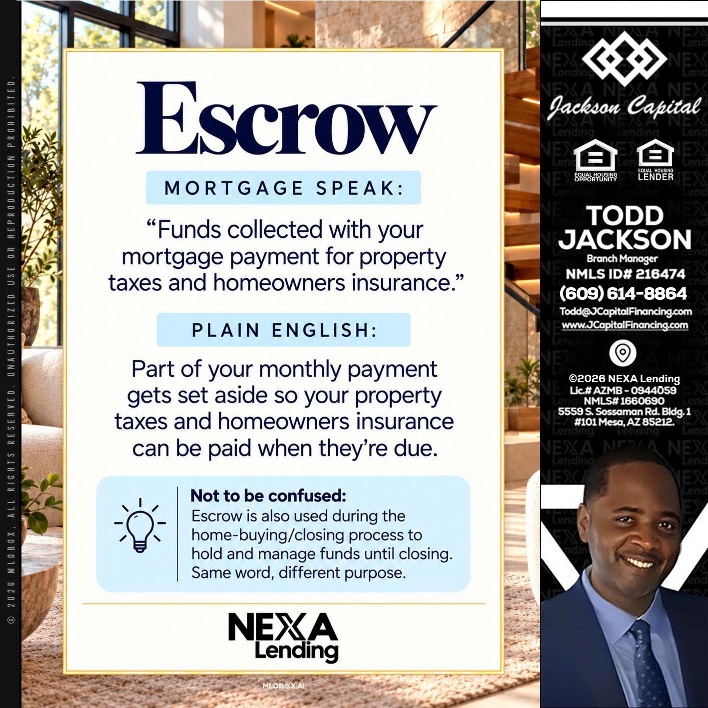 ESCROW - Jackson Capital -Branch Manager