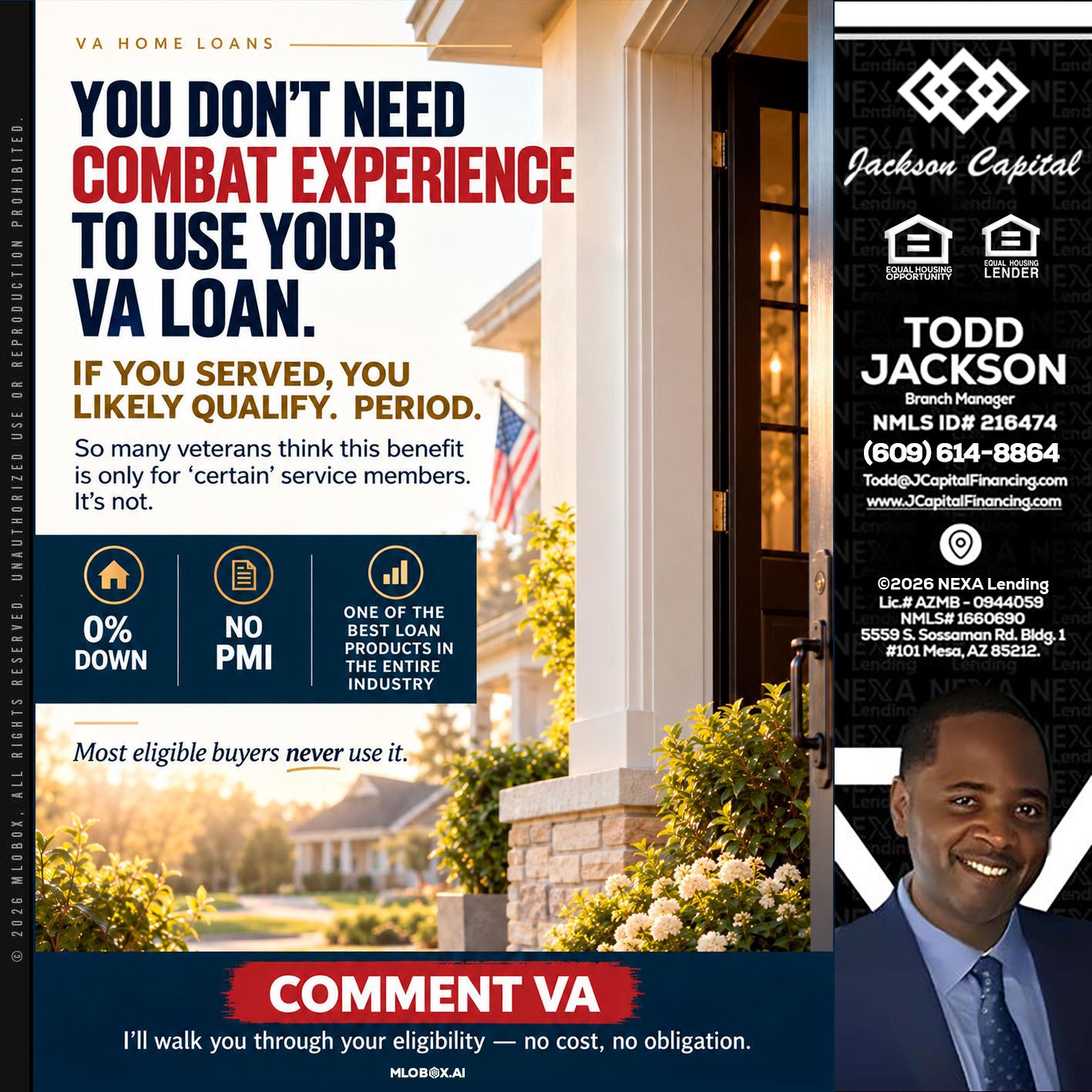YOU DONT NEED - Jackson Capital -Branch Manager